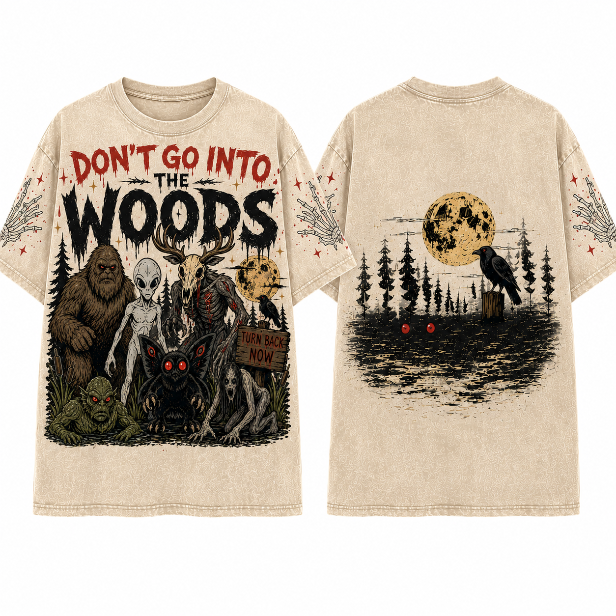 "Don't Go Into The Woods" Vintage Cryptid Graphic Tee