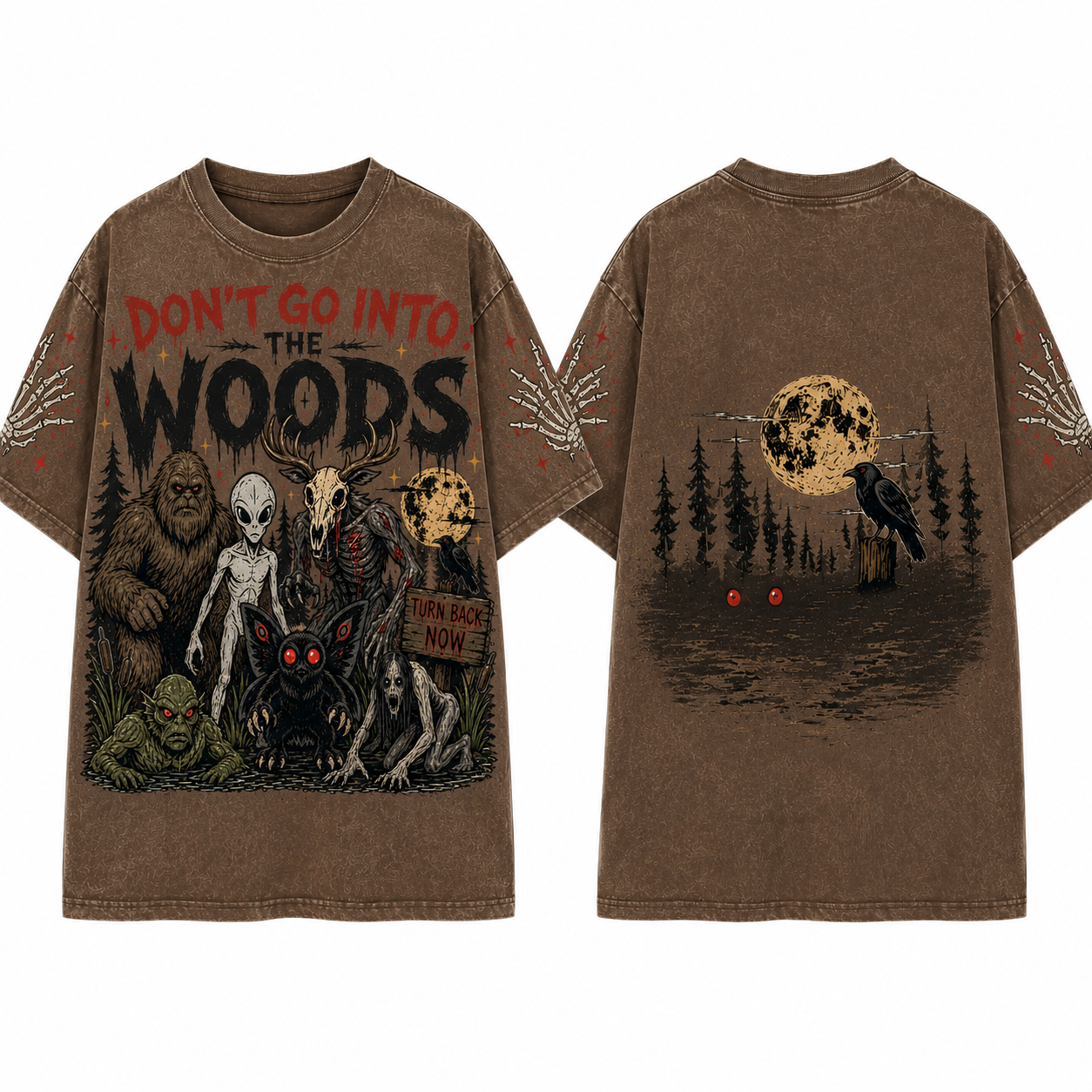 "Don't Go Into The Woods" Vintage Cryptid Graphic Tee