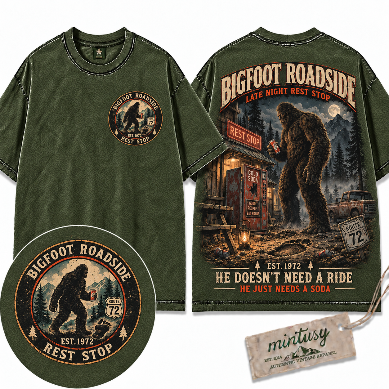 Vintage Bigfoot Roadside Rest Stop T-Shirt