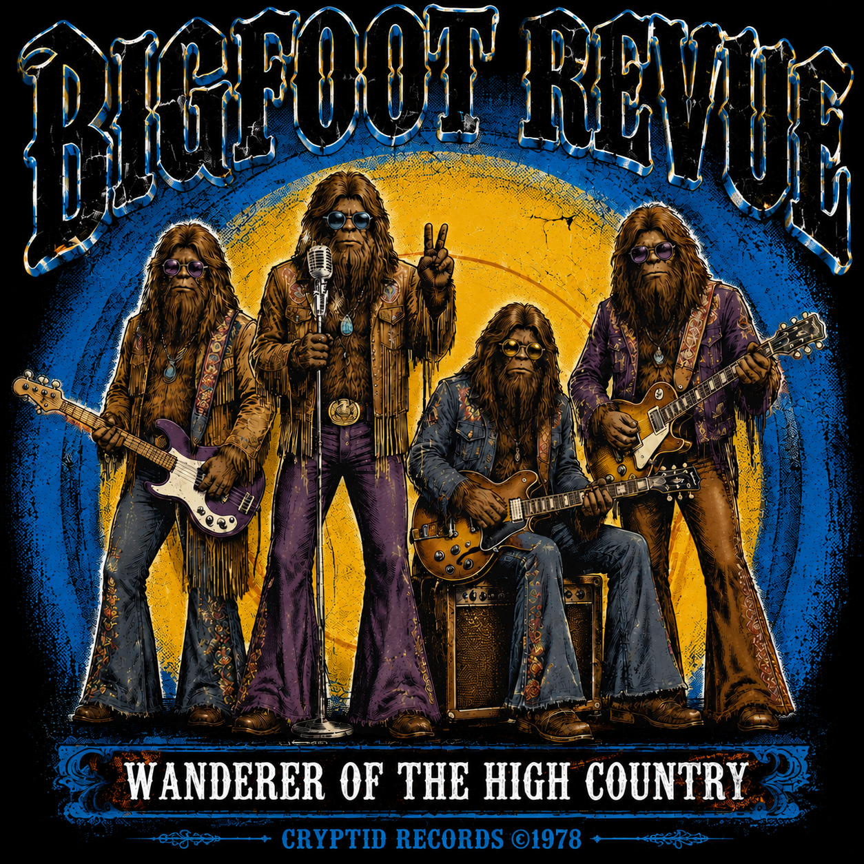"Bigfoot Revue" Vintage 70s Rock Band Graphic Tee