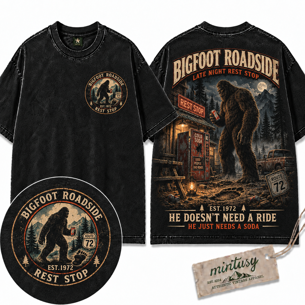 Vintage Bigfoot Roadside Rest Stop T-Shirt