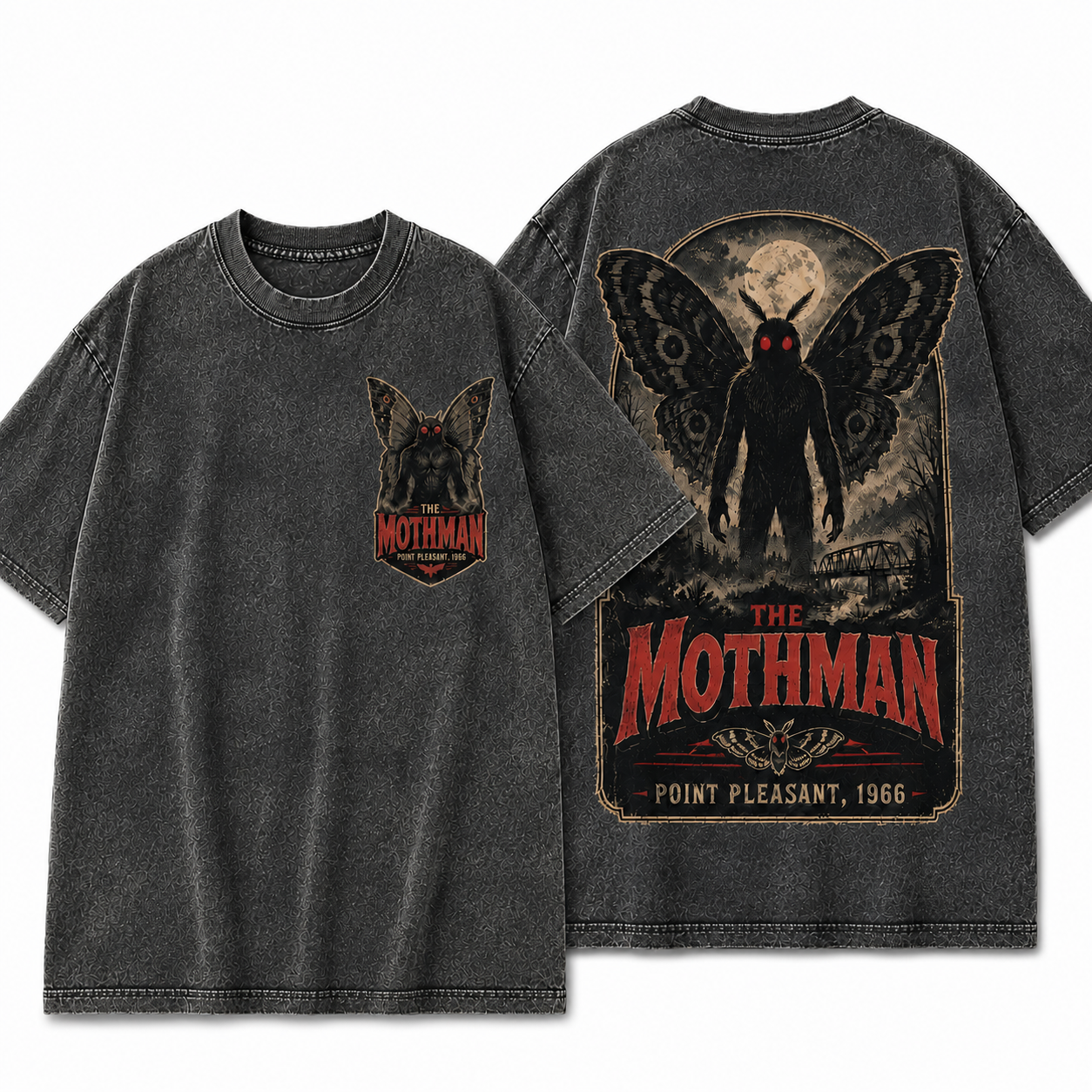 "The Mothman 1966" Vintage Point Pleasant Cryptid Graphic Tee