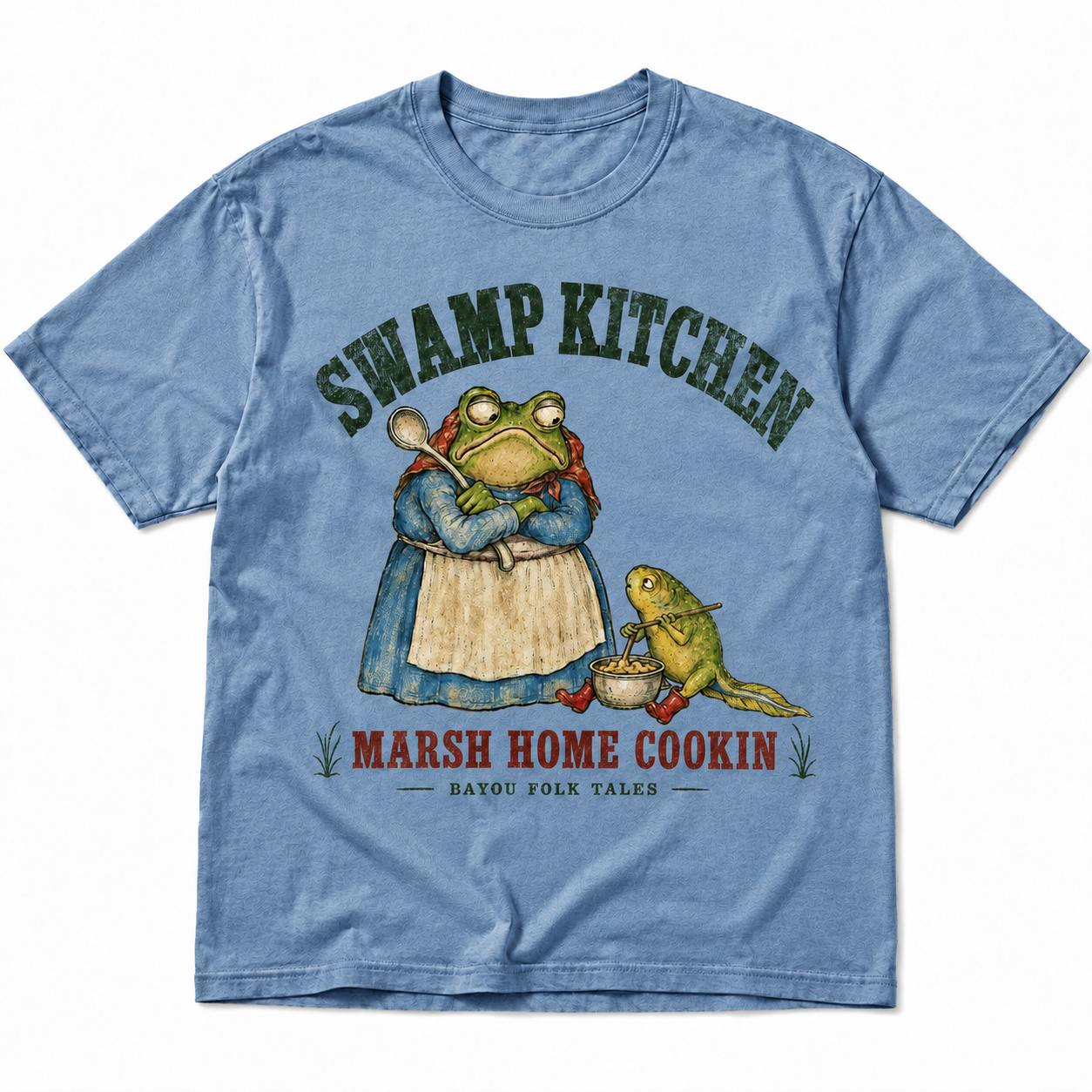 "Swamp Kitchen" Vintage Frog Folk Art Graphic Tee