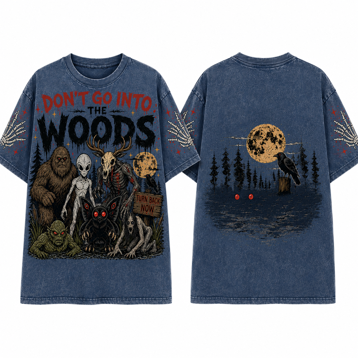 "Don't Go Into The Woods" Vintage Cryptid Graphic Tee