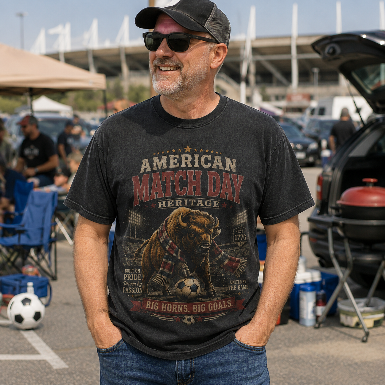 Big Horns, Big Goals Tee