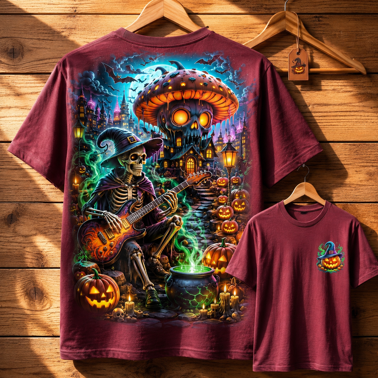 Midnight Skeleton Rock Tee 🎸💀🎃
