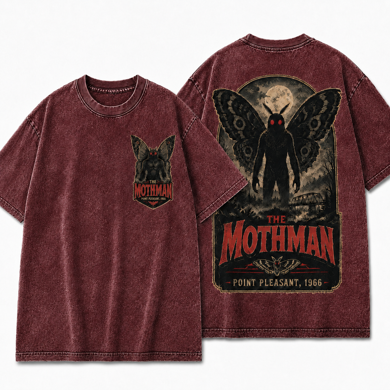 "The Mothman 1966" Vintage Point Pleasant Cryptid Graphic Tee
