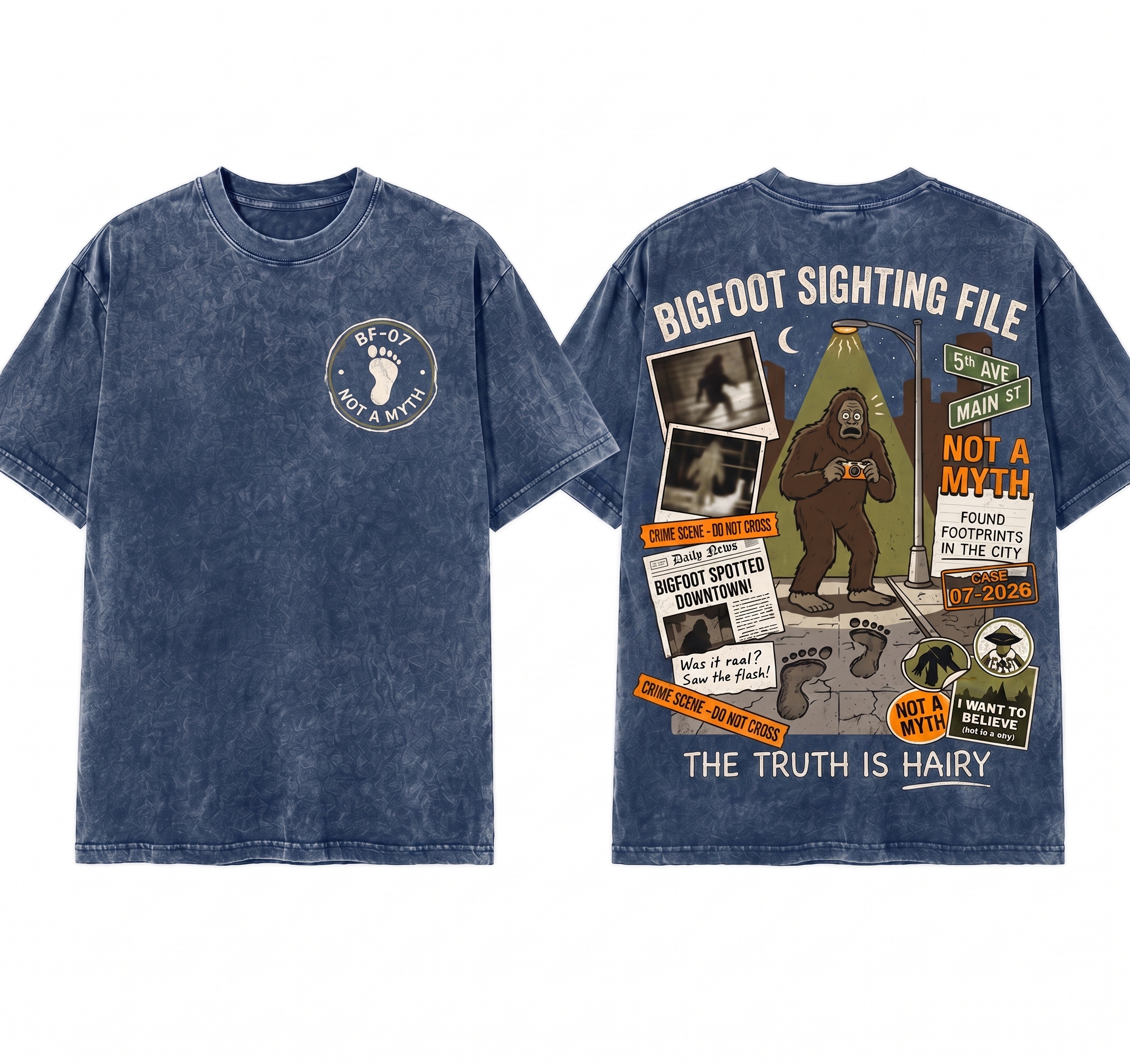 "Bigfoot Sighting File" Vintage Urban Cryptid Graphic Tee