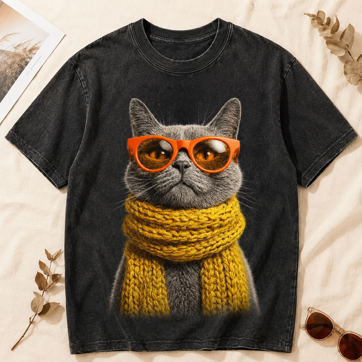 Cool Scarf Cat Tee