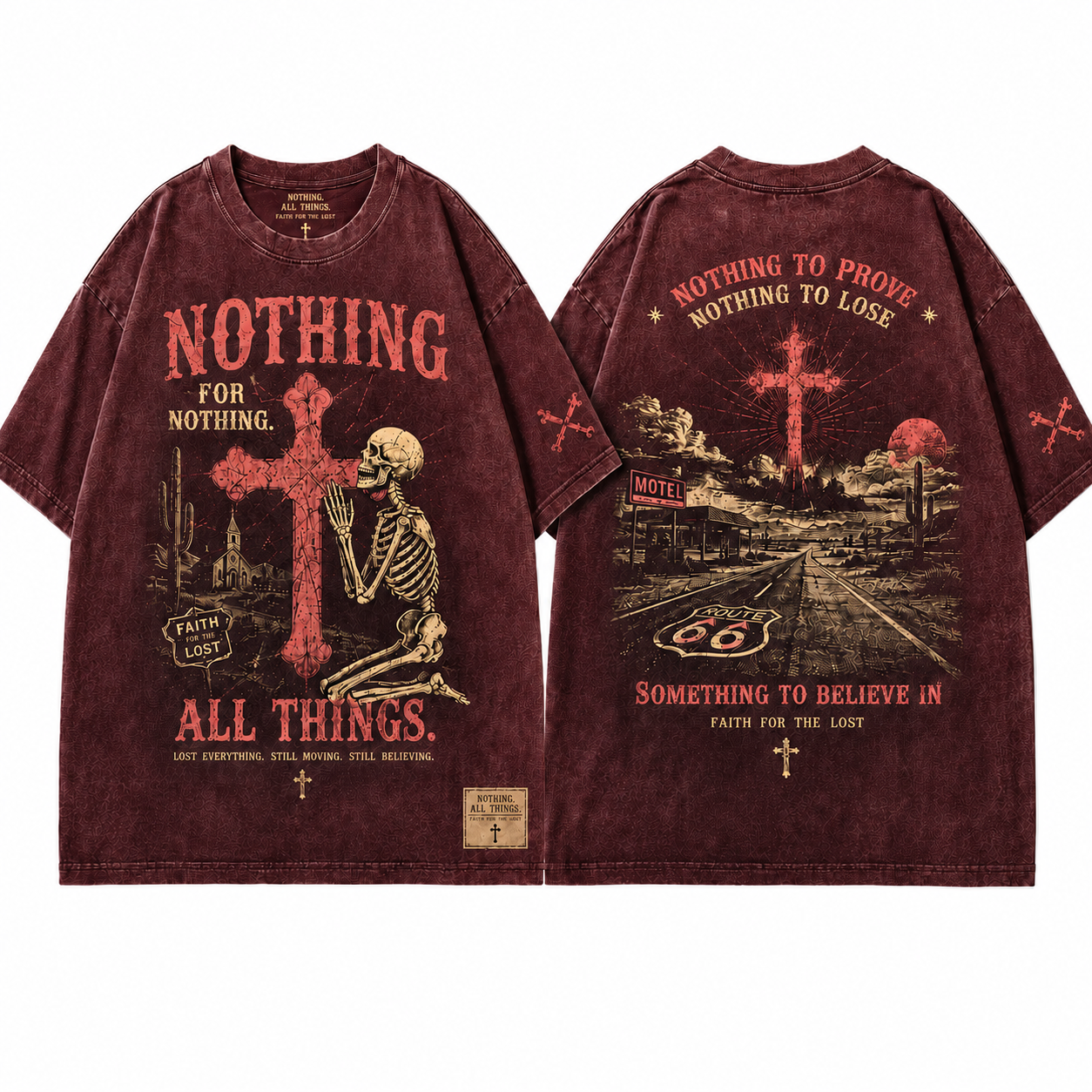 "Faith For The Lost" Vintage Route 66 Graphic Tee