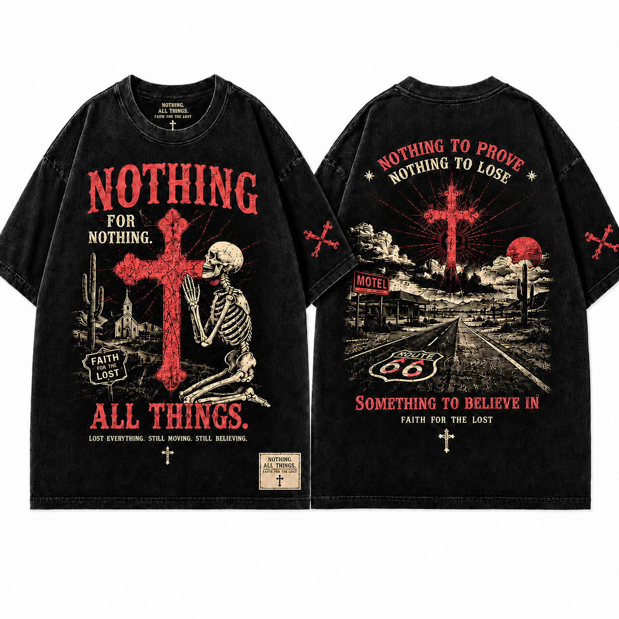 "Faith For The Lost" Vintage Route 66 Graphic Tee
