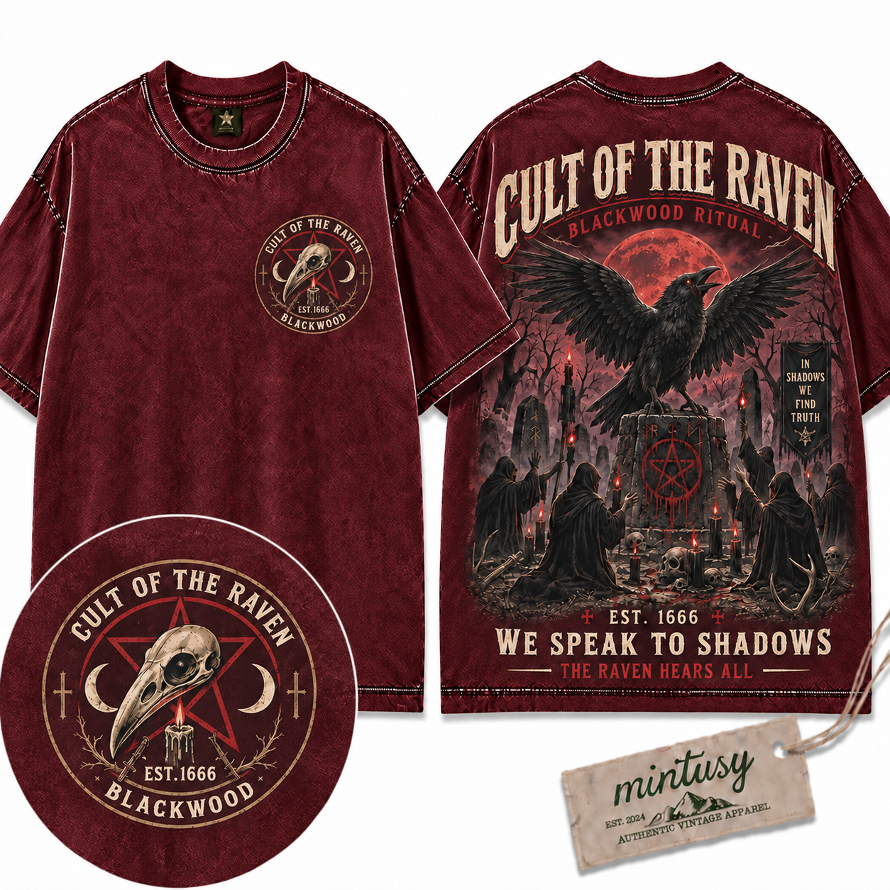 Vintage Cult of The Raven T-Shirt