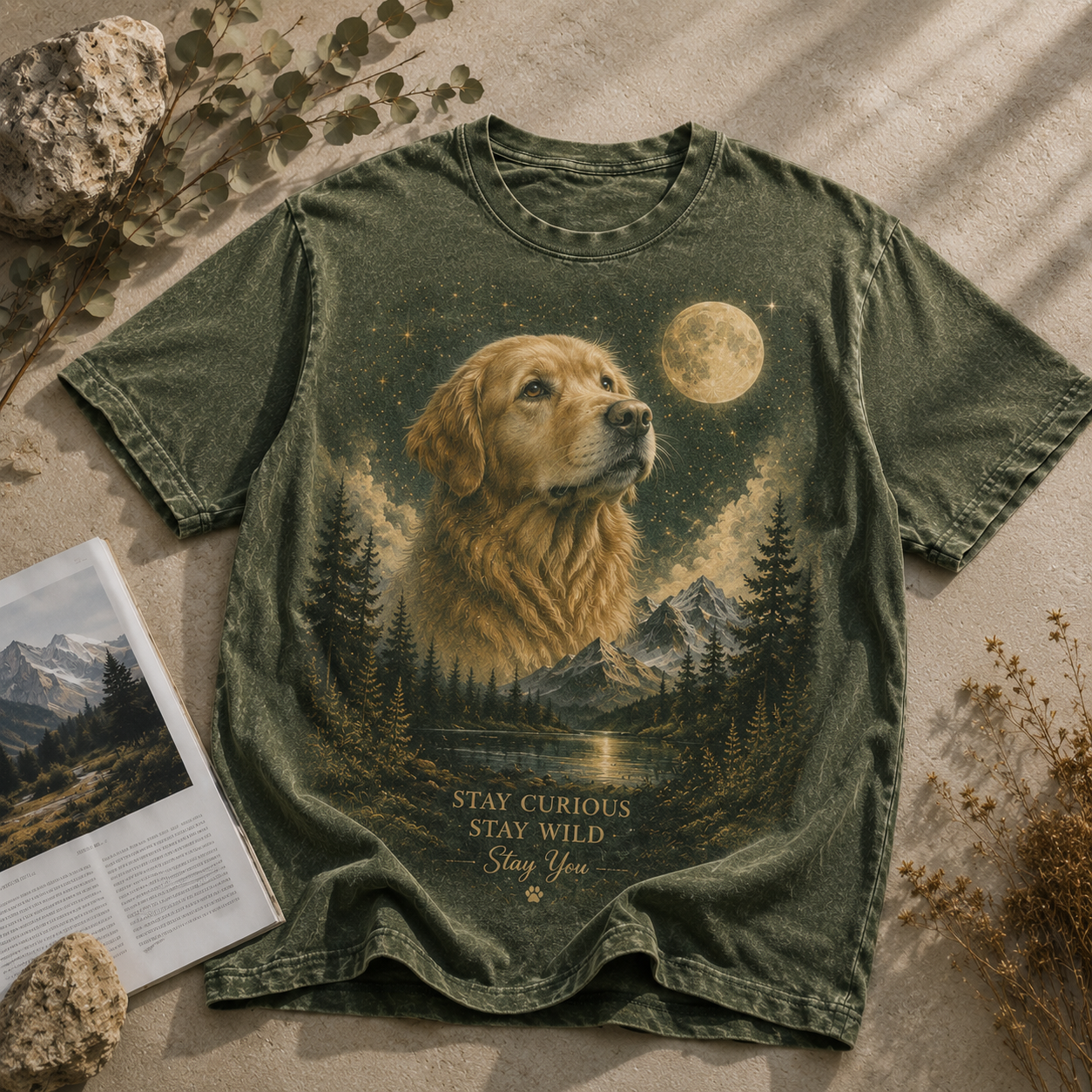 Moonlit Whiskers – Vintage Cat Tee