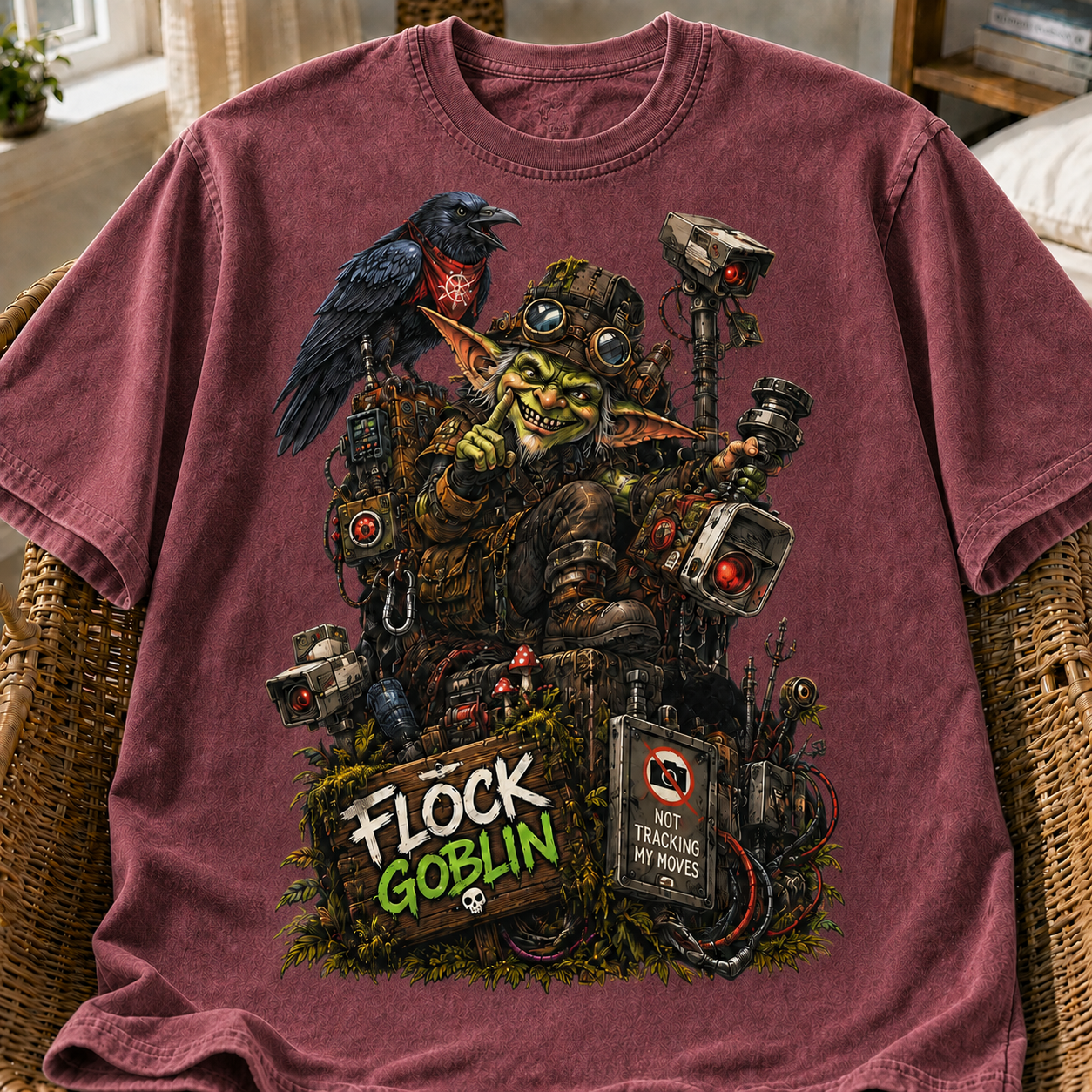 Flock Goblin — Stop Tracking Me Tee
