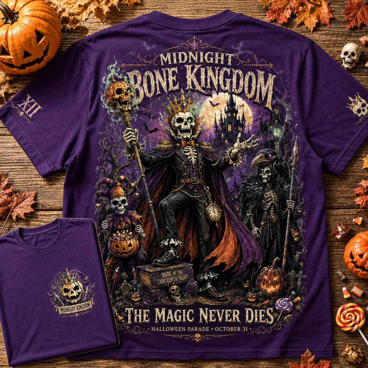 Midnight Bone Kingdom Tee 💀👑🎃