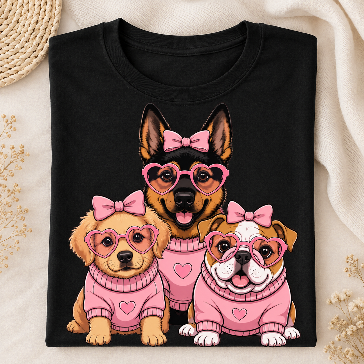 Royal Pup Squad – Vintage Dog Lover Tee
