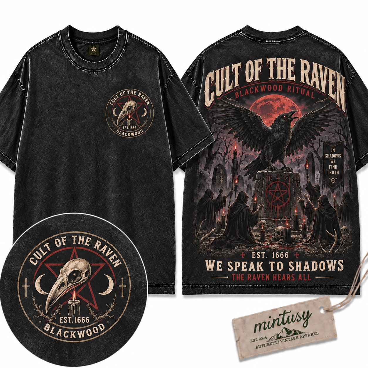 Vintage Cult of The Raven T-Shirt