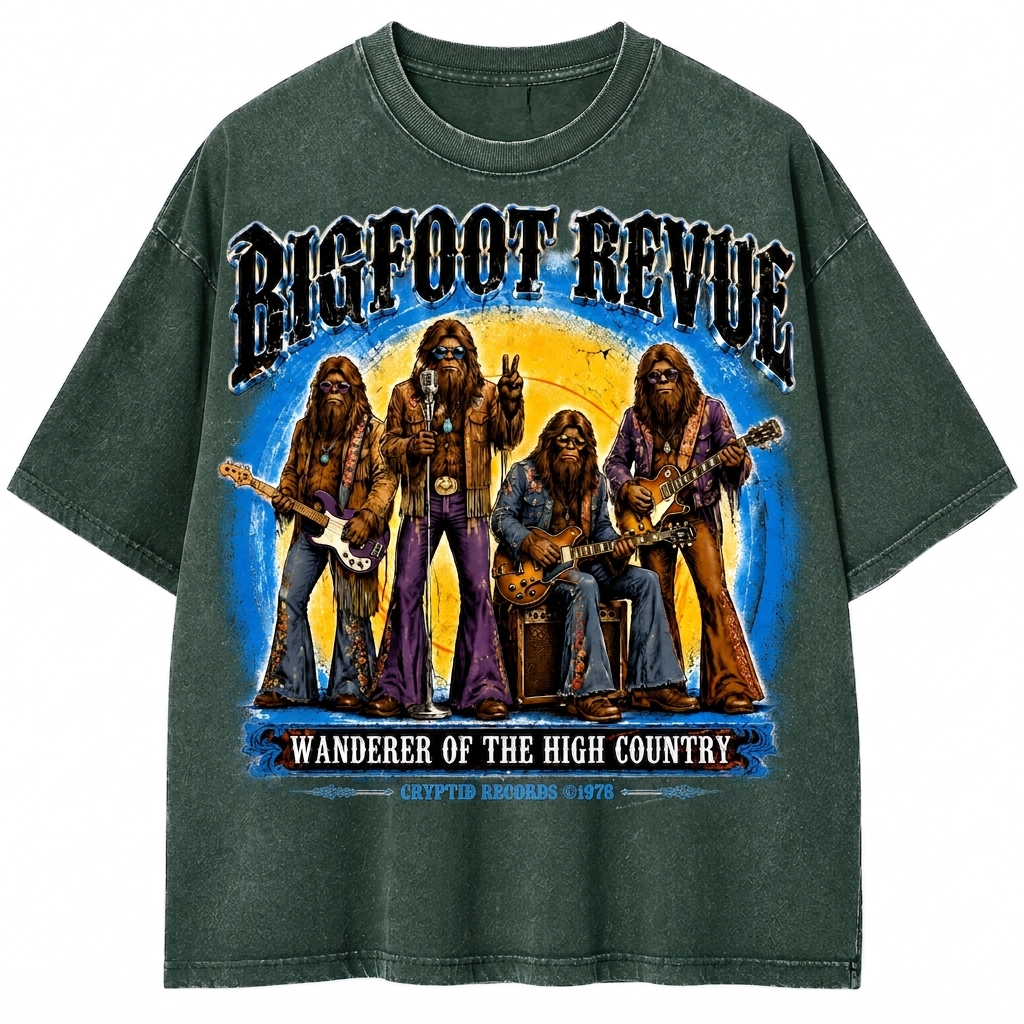 "Bigfoot Revue" Vintage 70s Rock Band Graphic Tee