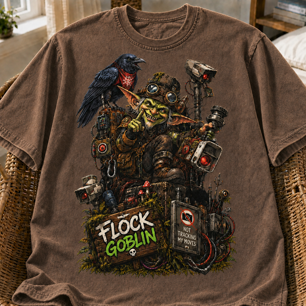 Flock Goblin — Stop Tracking Me Tee