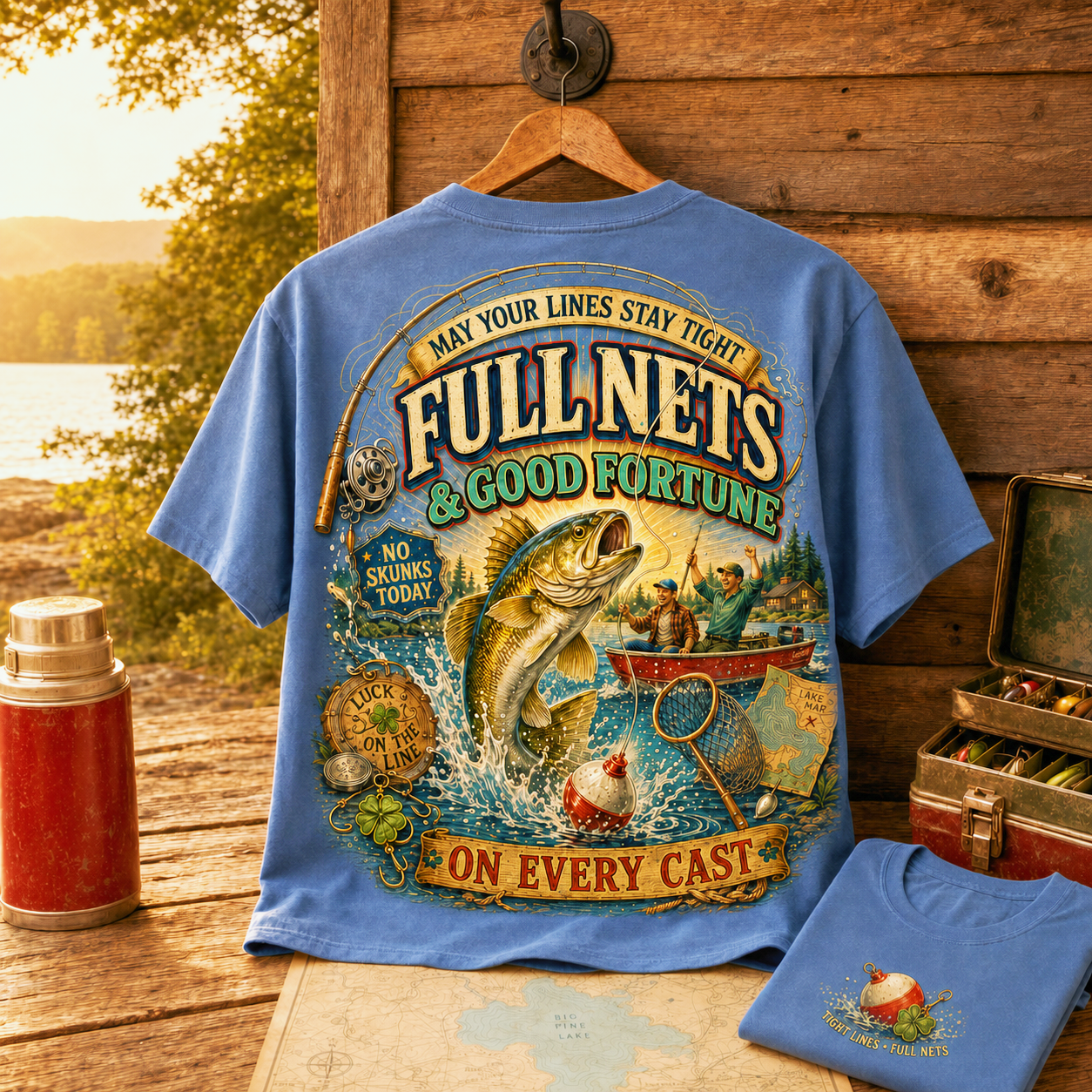 Full Nets & Good Fortune Fishing T-Shirt