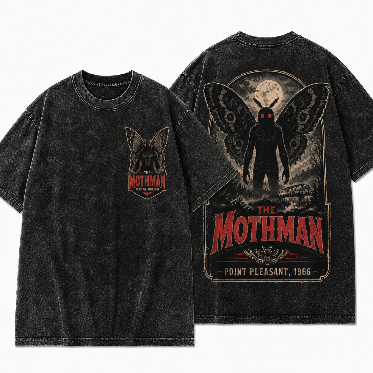 "The Mothman 1966" Vintage Point Pleasant Cryptid Graphic Tee