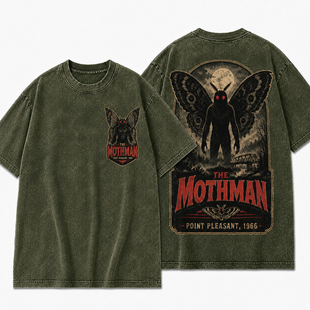 "The Mothman 1966" Vintage Point Pleasant Cryptid Graphic Tee