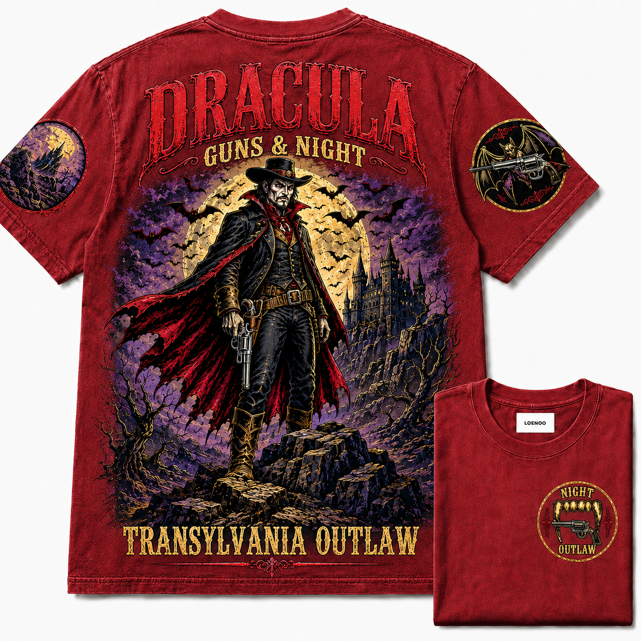 "Dracula Transylvania Outlaw" Vintage Graphic Tee