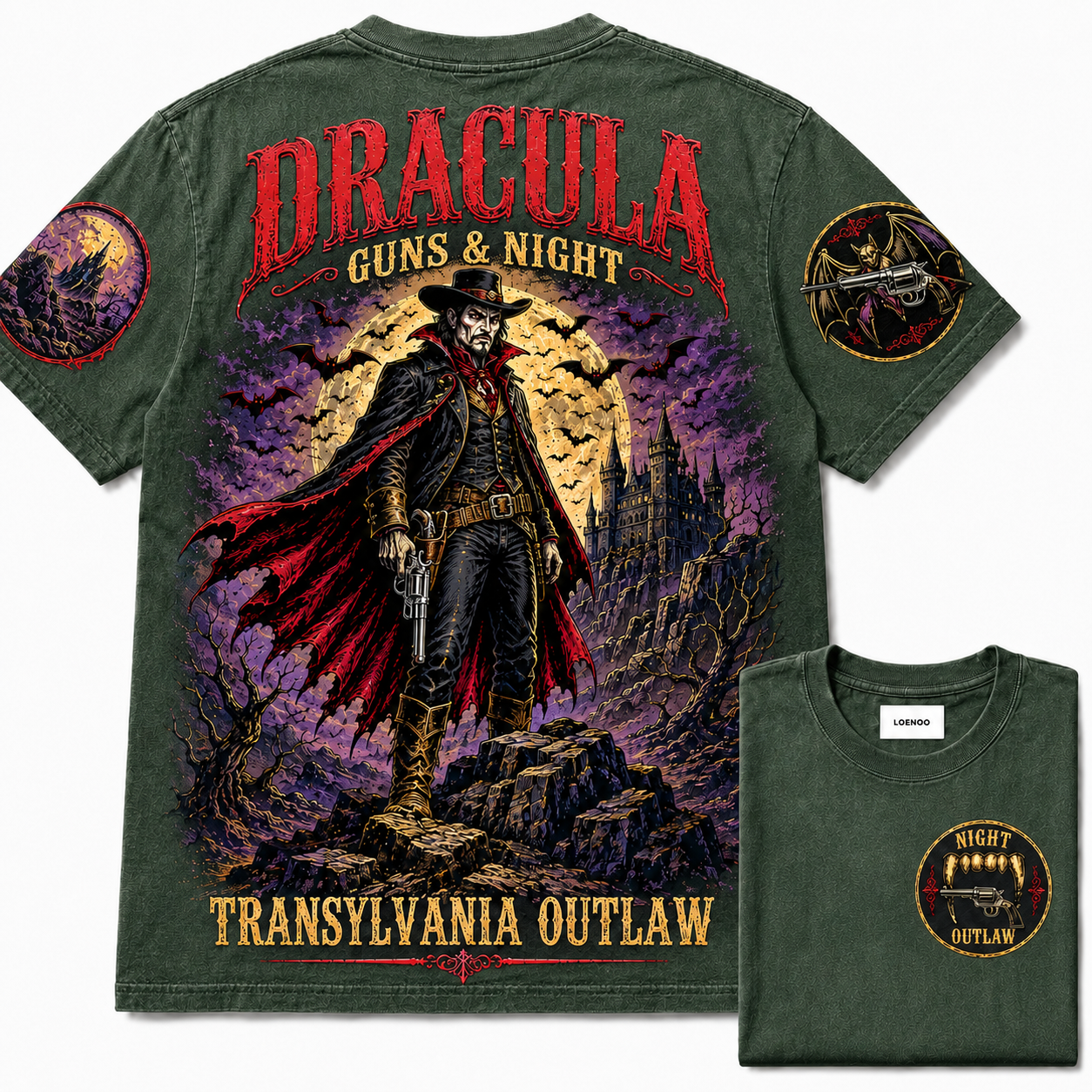"Dracula Transylvania Outlaw" Vintage Graphic Tee