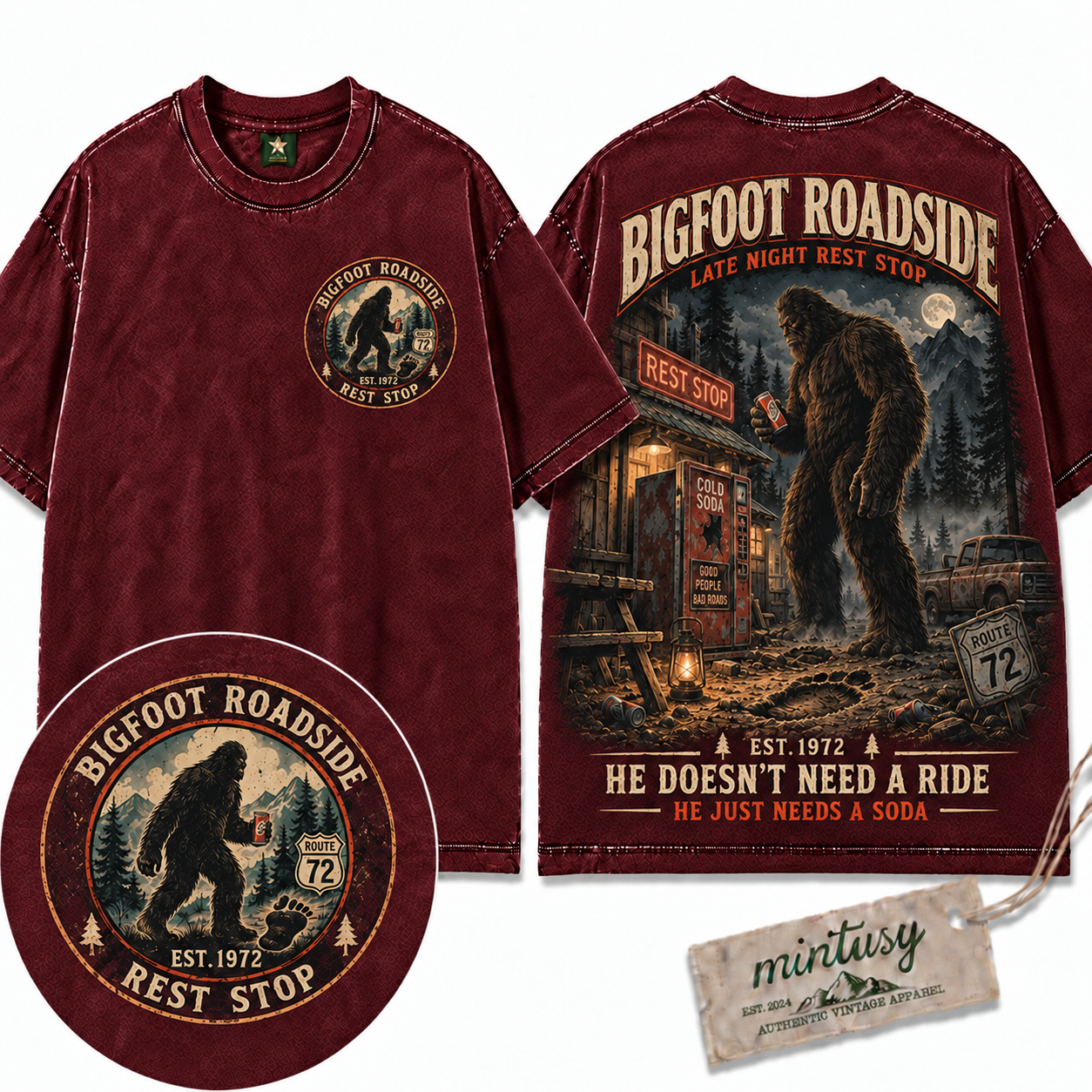 Vintage Bigfoot Roadside Rest Stop T-Shirt