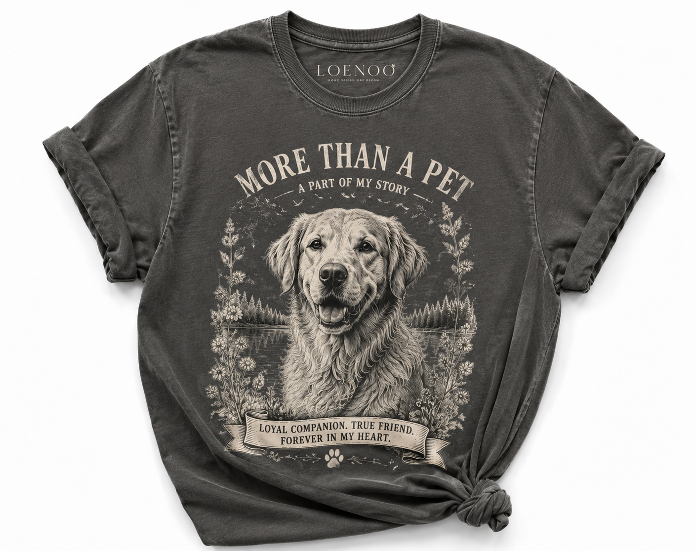 Always Travel With My Dog – Vintage Golden Retriever Tee