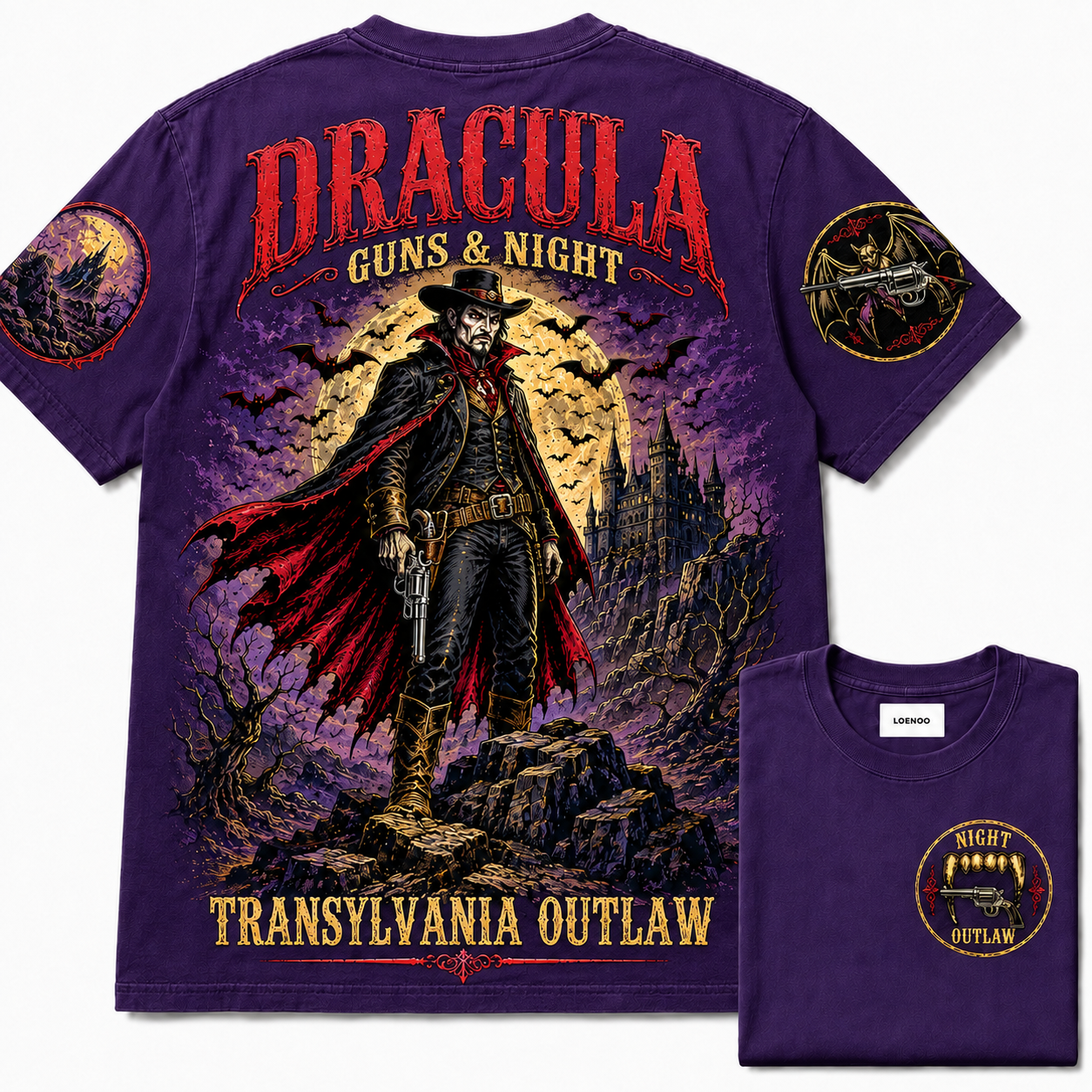 "Dracula Transylvania Outlaw" Vintage Graphic Tee
