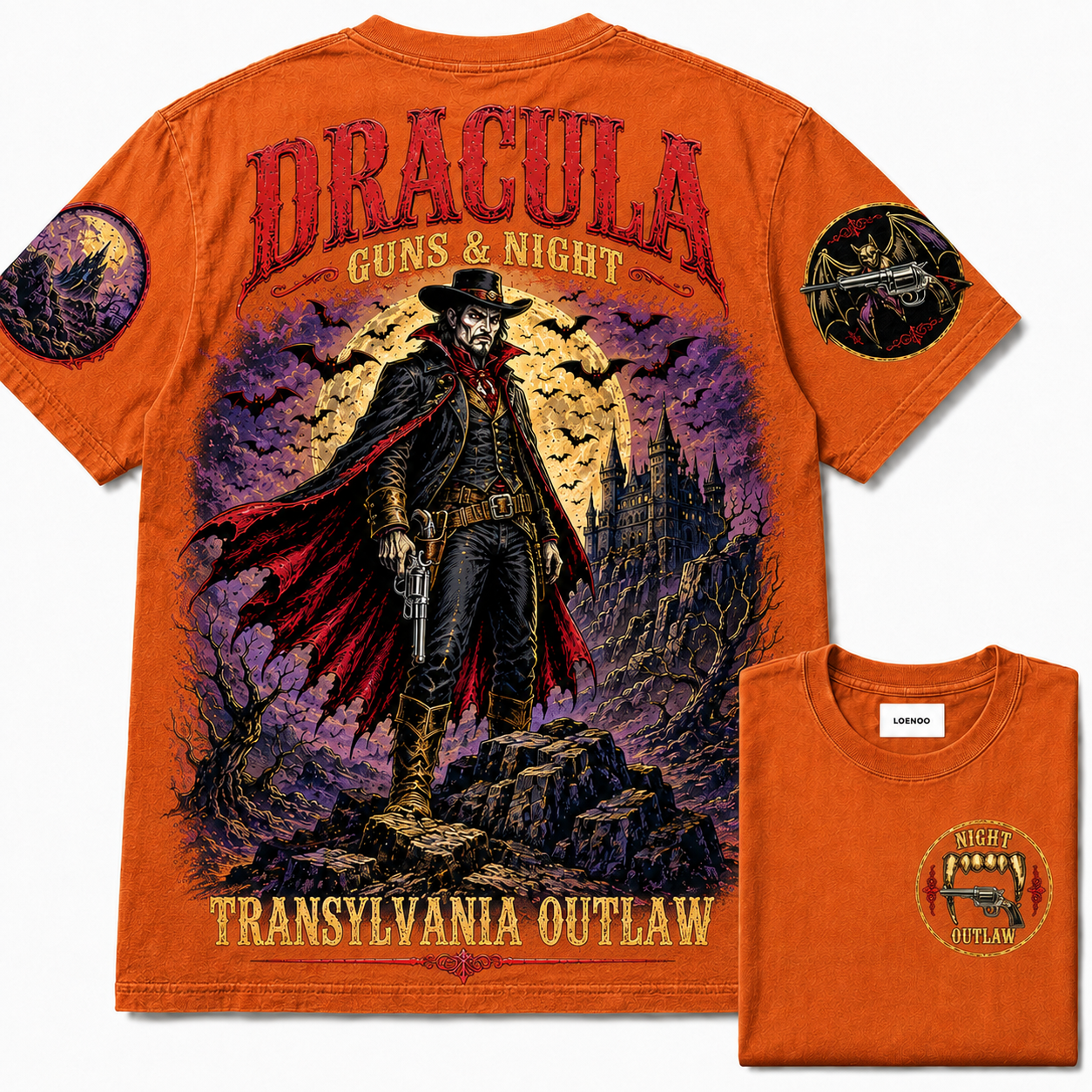 "Dracula Transylvania Outlaw" Vintage Graphic Tee