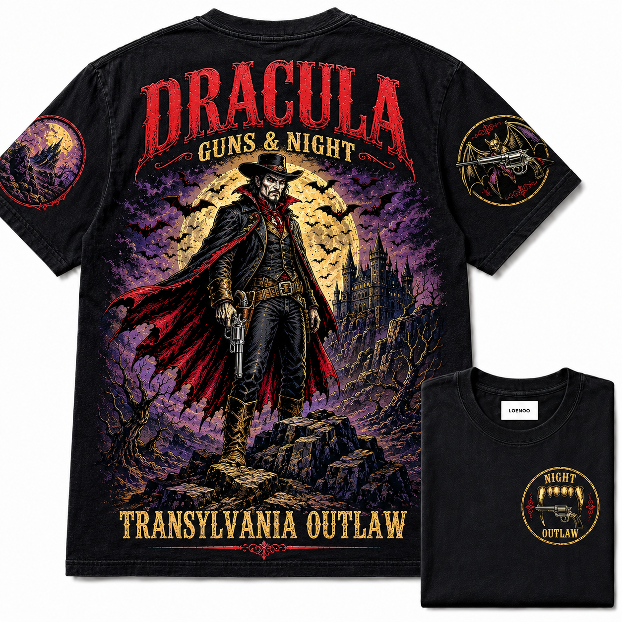 "Dracula Transylvania Outlaw" Vintage Graphic Tee