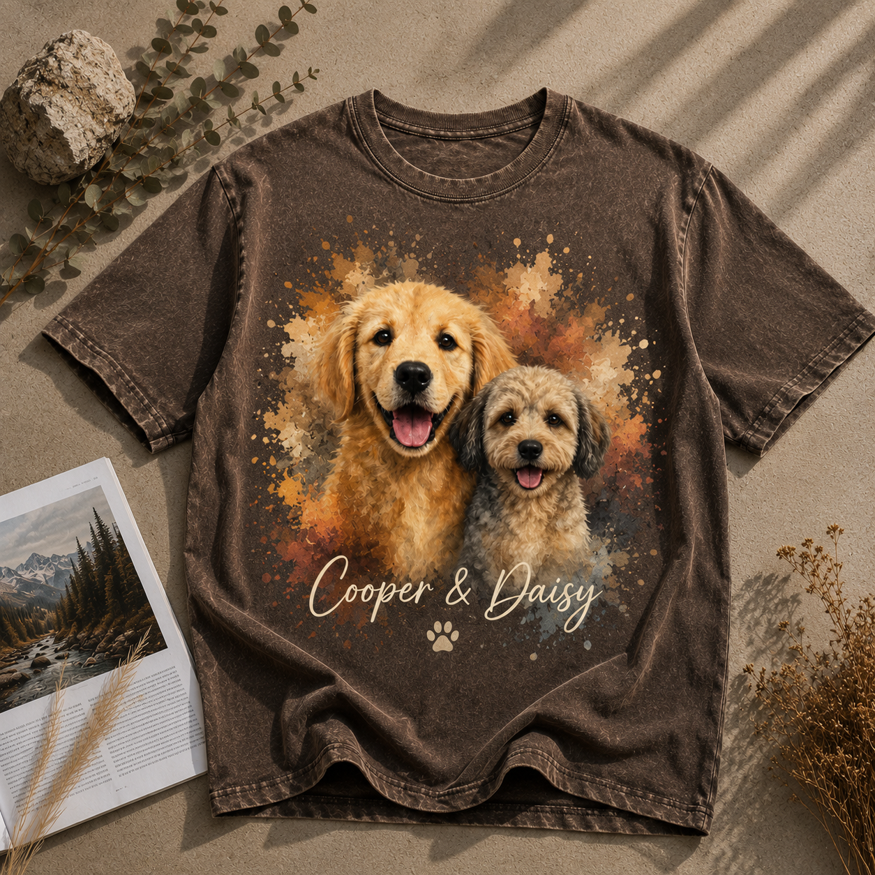 Crazy Dog Lady – Vintage Golden Retriever Tee  