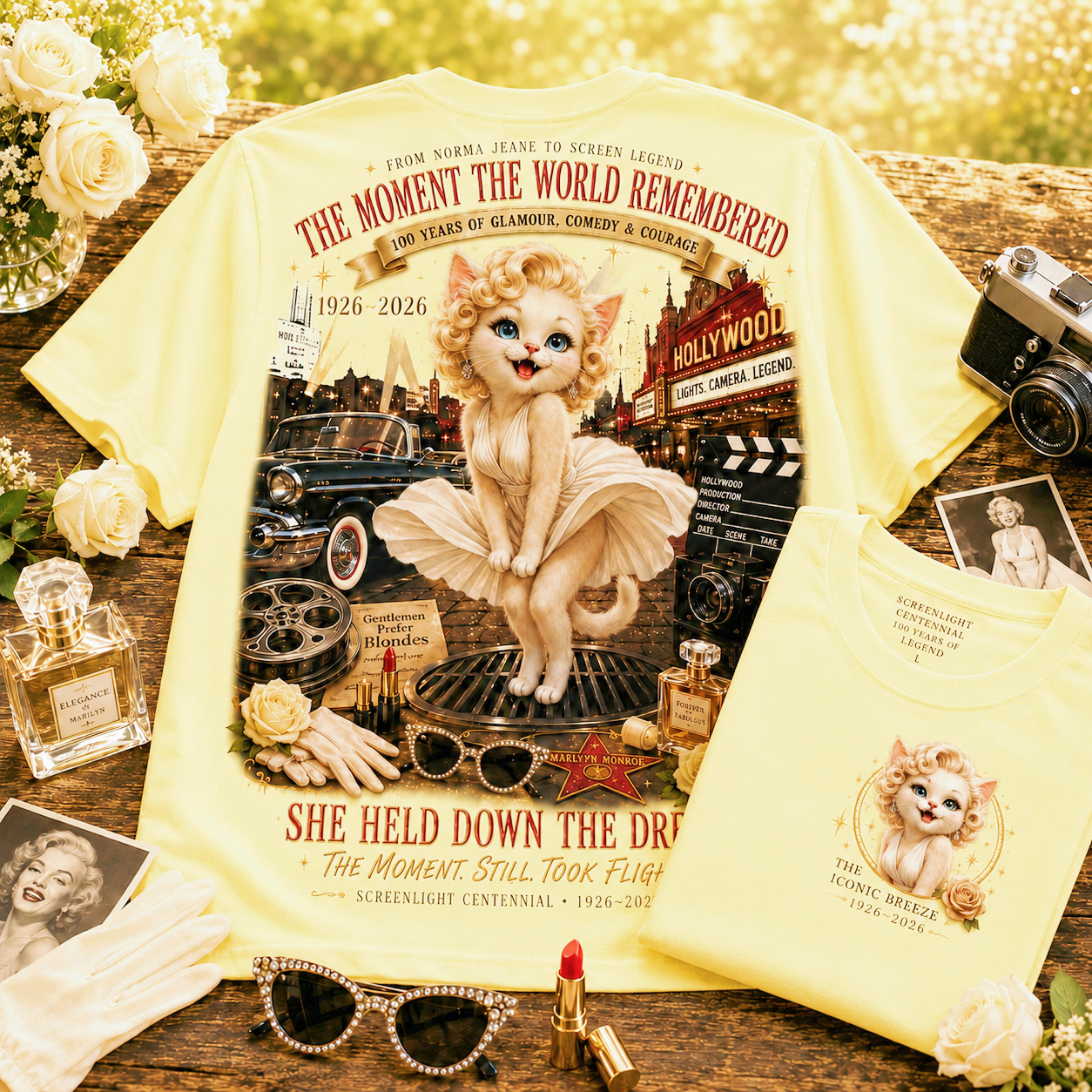 Hollywood Cat Moment The World Remembered T-Shirt