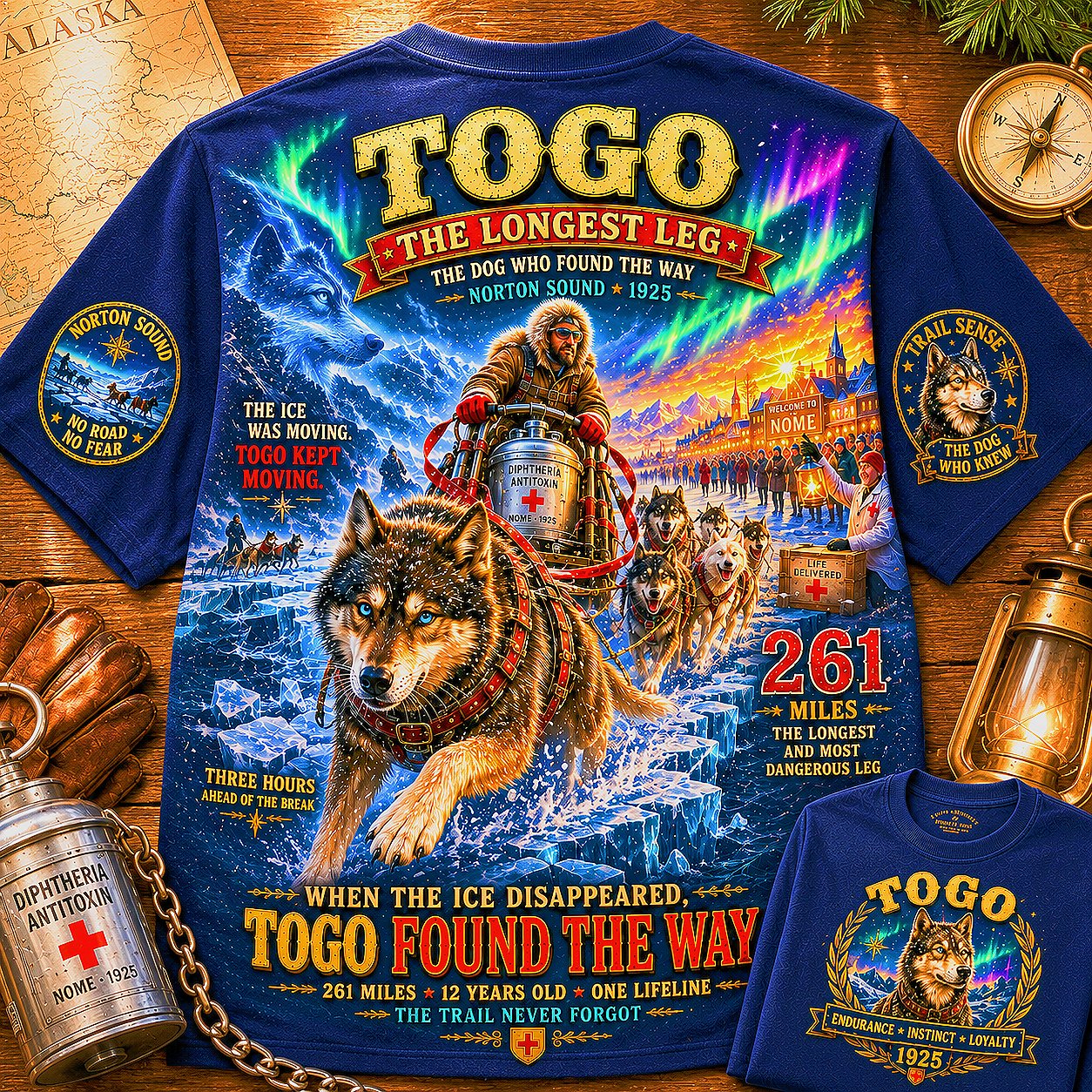 Togo The Longest Leg 1925 Serum Run T-Shirt