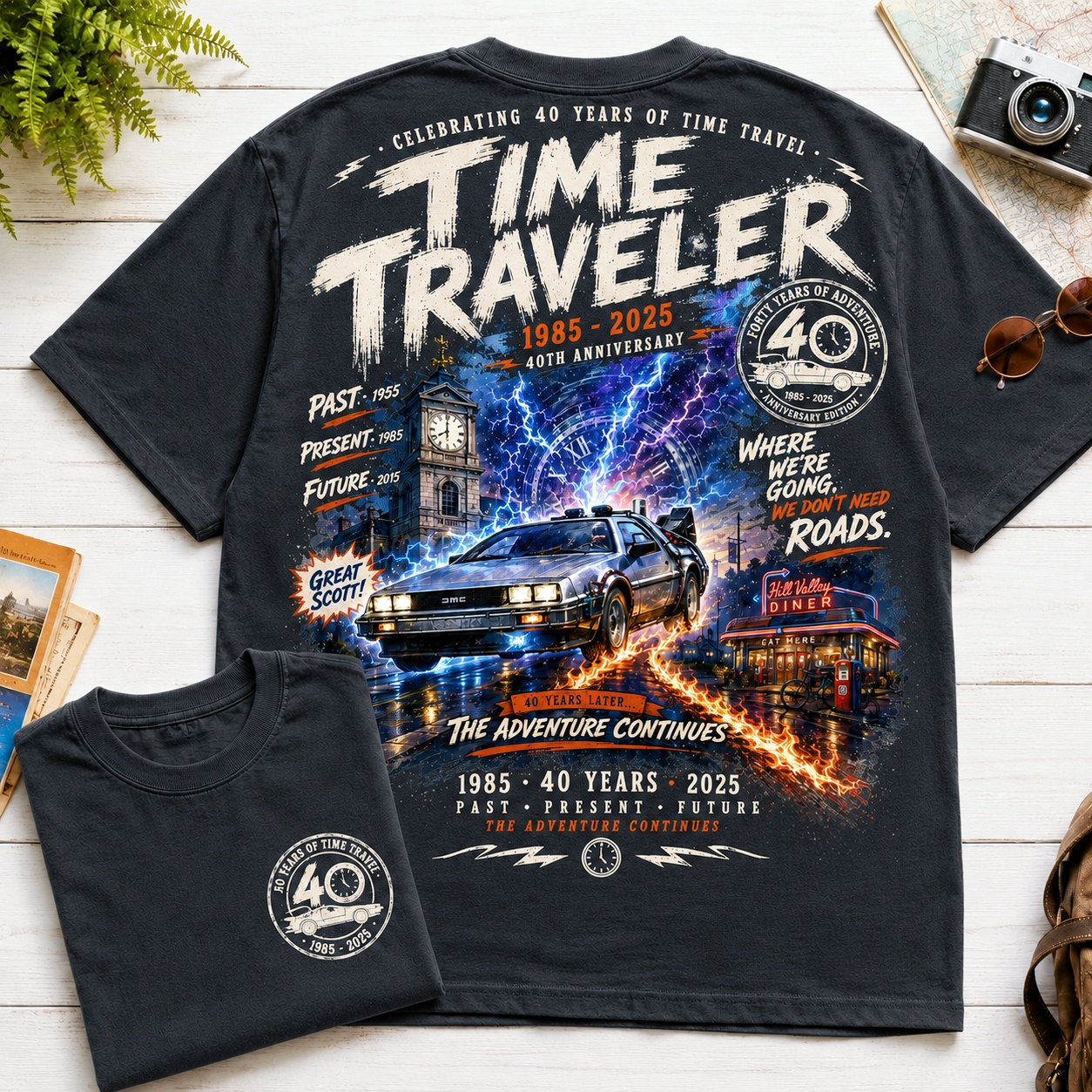 40 Years of Time Travel Anniversary Tee