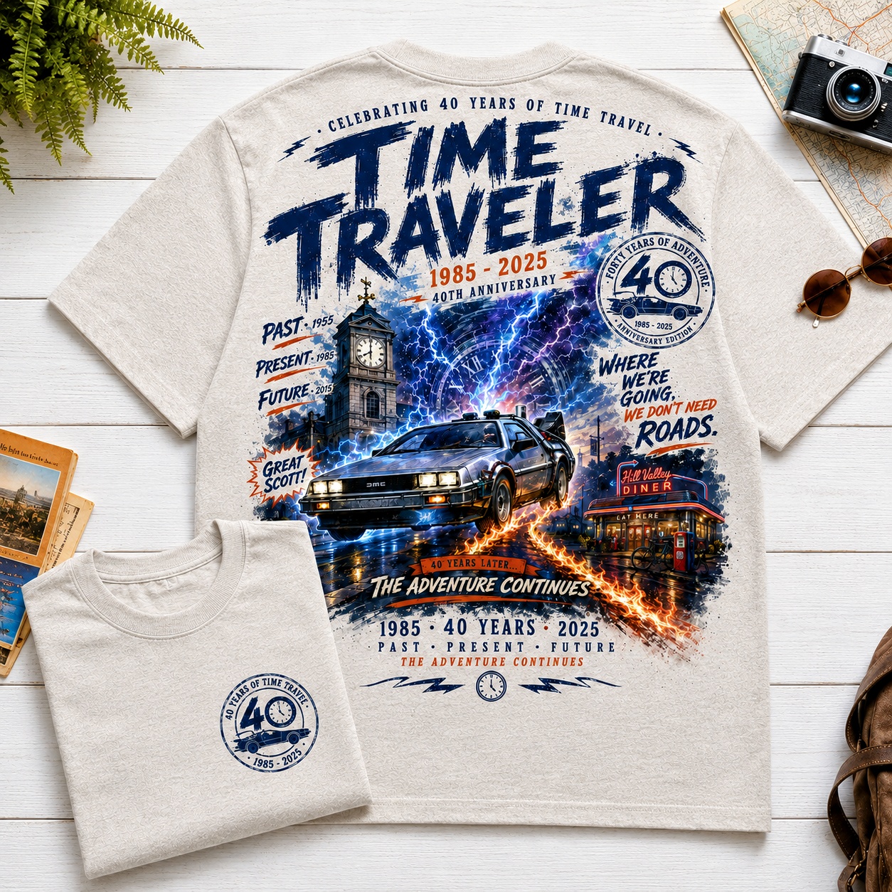40 Years of Time Travel Anniversary Tee
