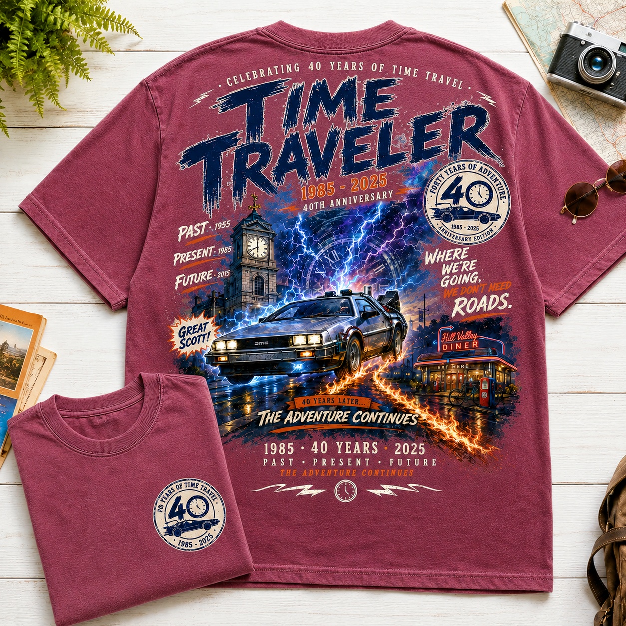 40 Years of Time Travel Anniversary Tee