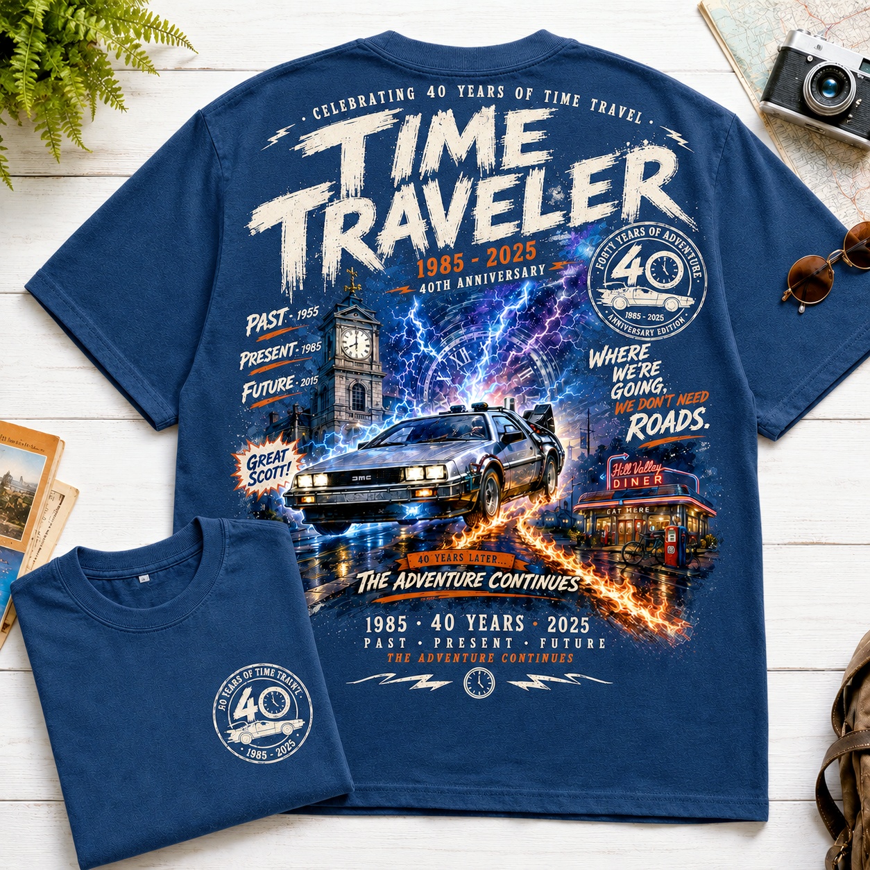 40 Years of Time Travel Anniversary Tee
