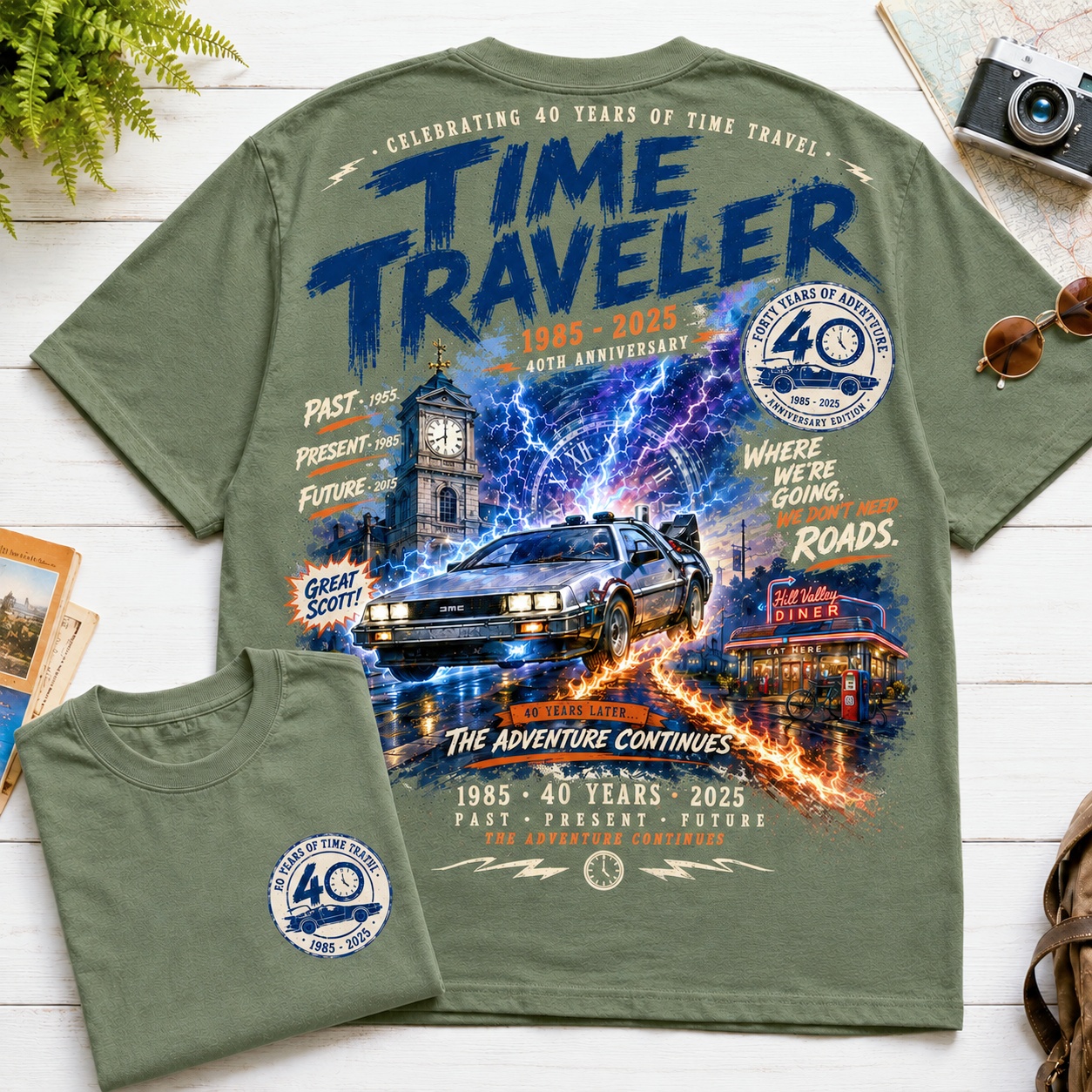 40 Years of Time Travel Anniversary Tee