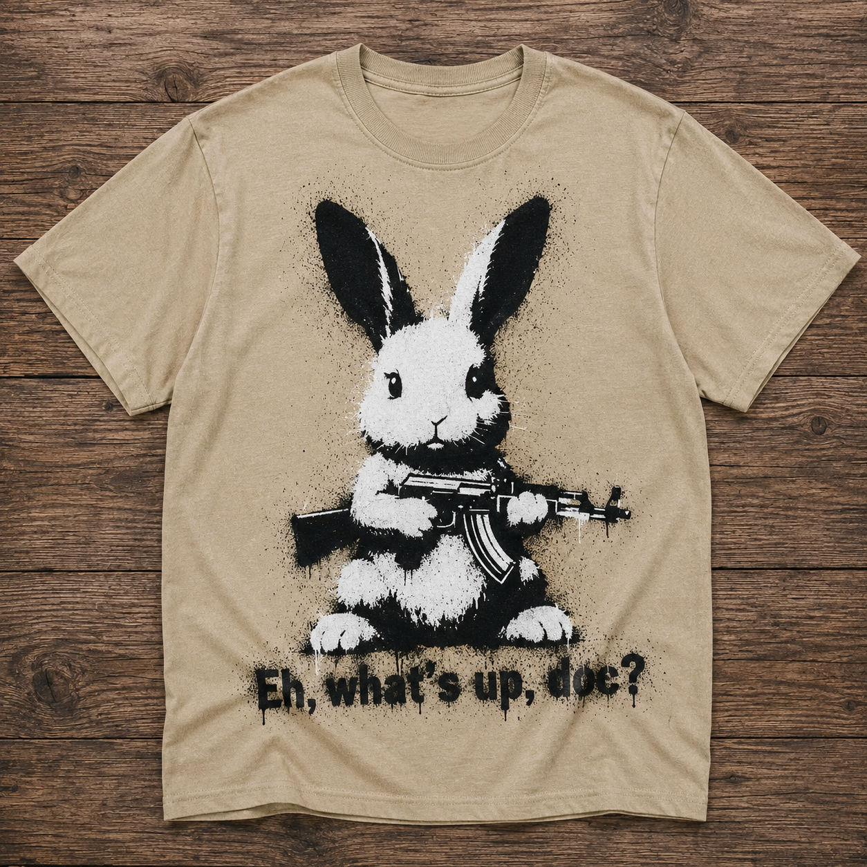 🐰 Looks Cute. Think Again. Vintage Graphic Tee