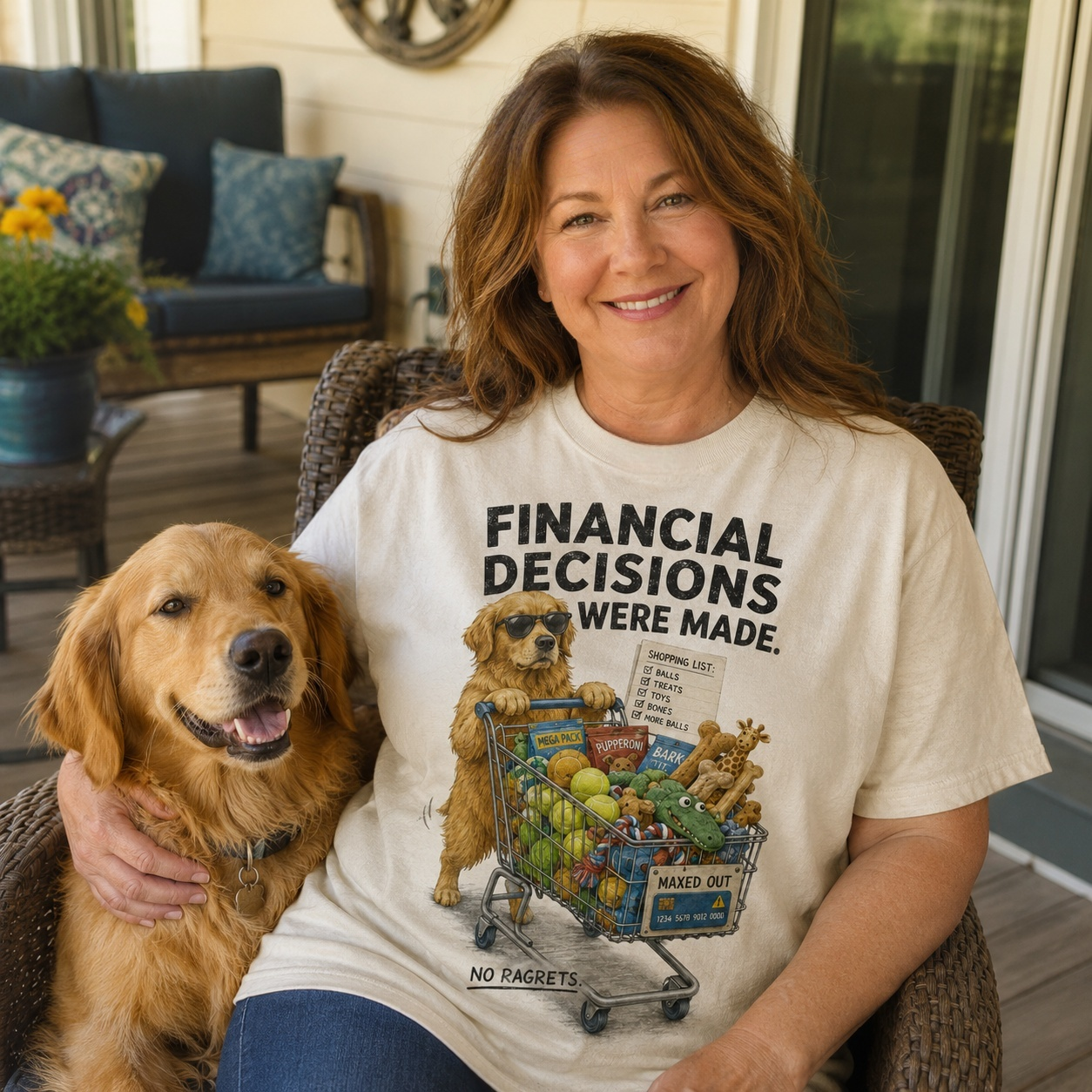 Financial Decisions Were Made Dog Graphic T-Shirt
