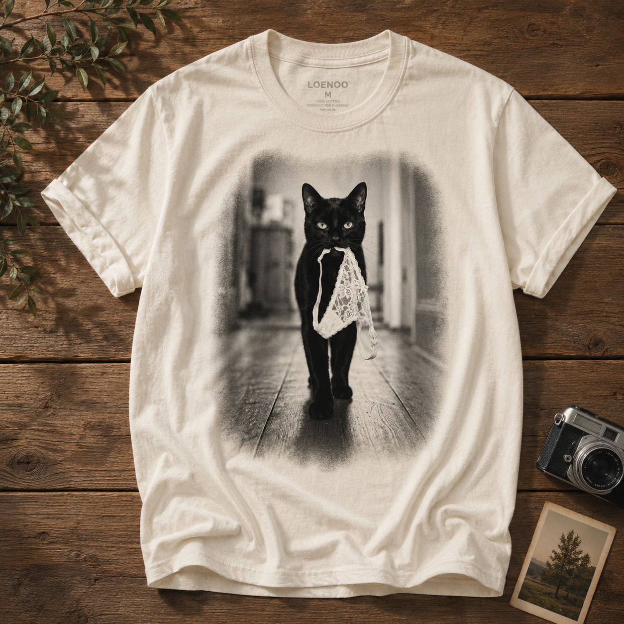 🖤 Black Cat Mischief Vintage Graphic Tee