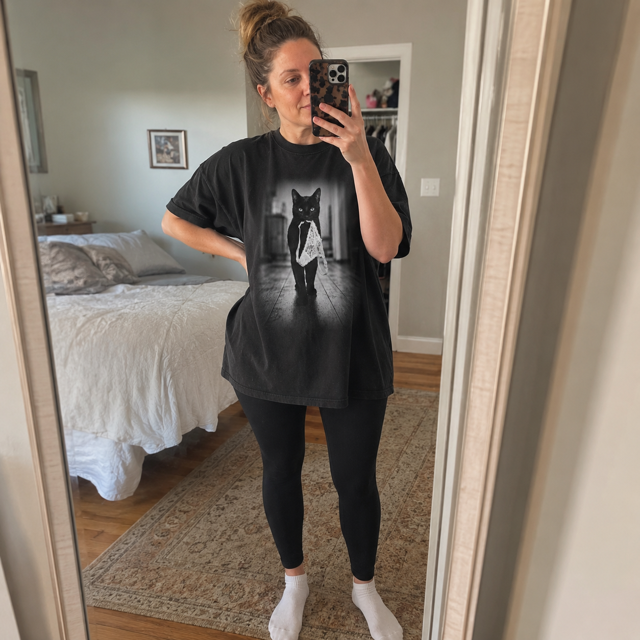 🖤 Black Cat Mischief Vintage Graphic Tee