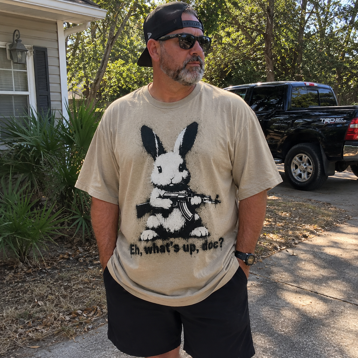 🐰 Looks Cute. Think Again. Vintage Graphic Tee