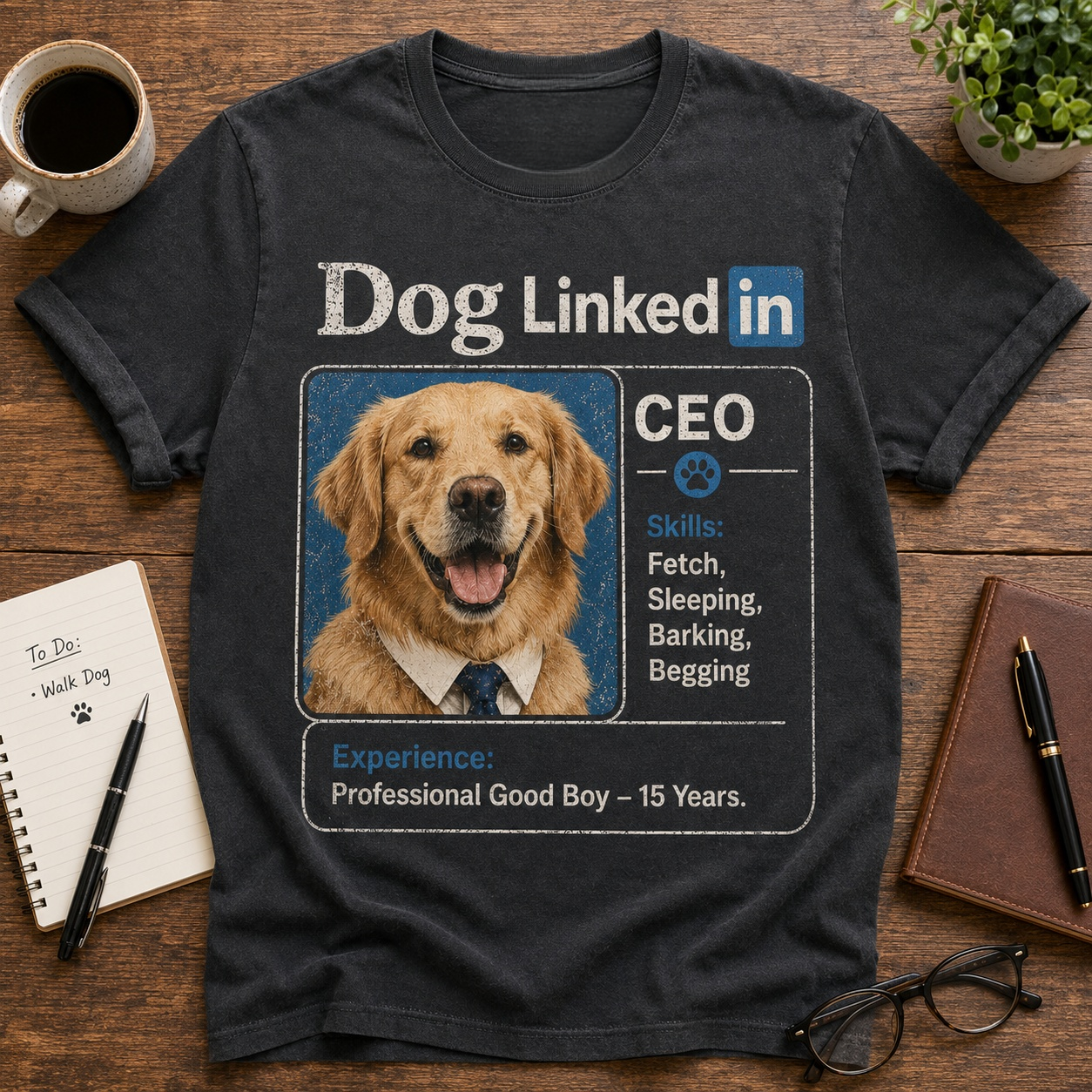 Funny Office Dog Vintage Tee🐾