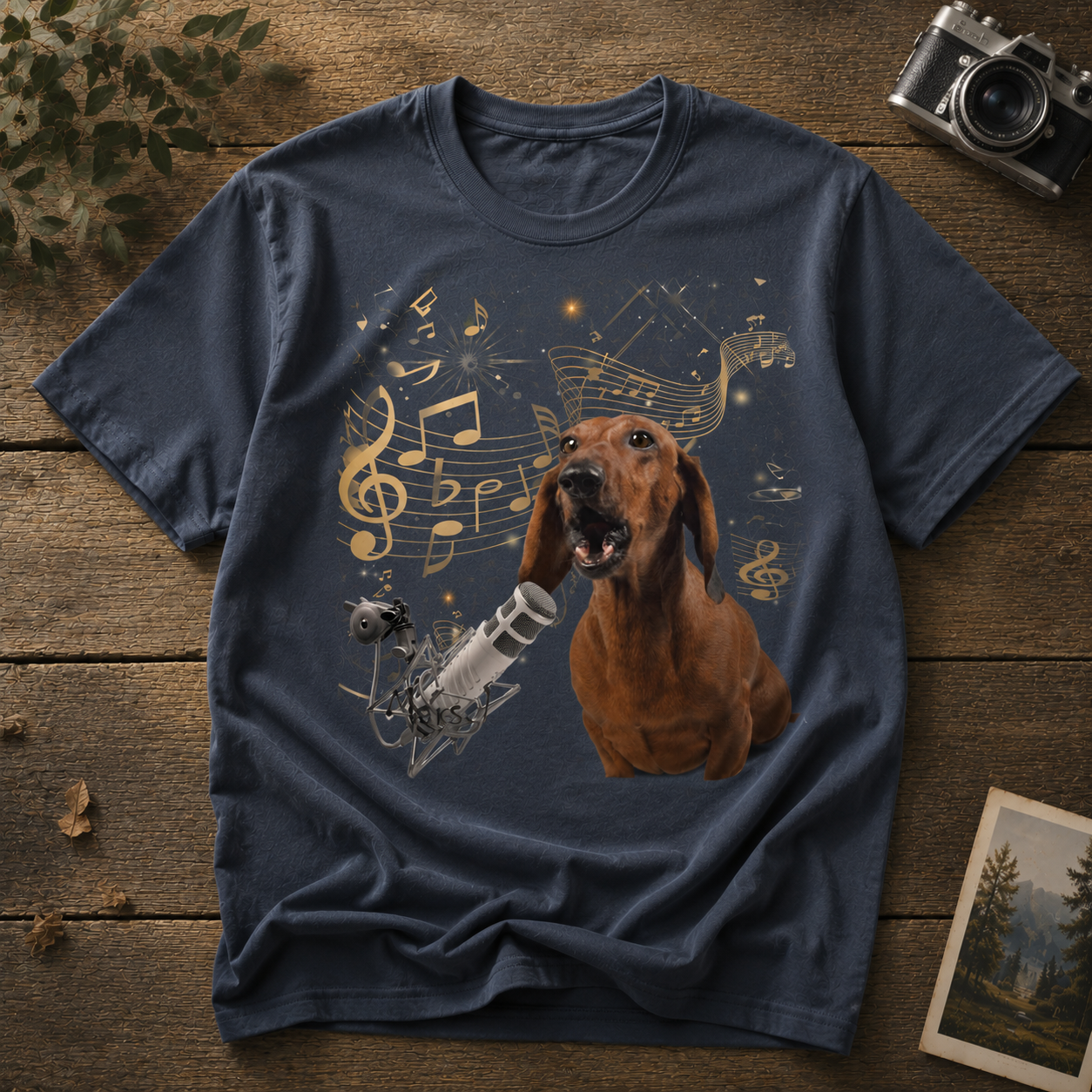 🎵 Singing Dachshund Vintage Graphic Tee