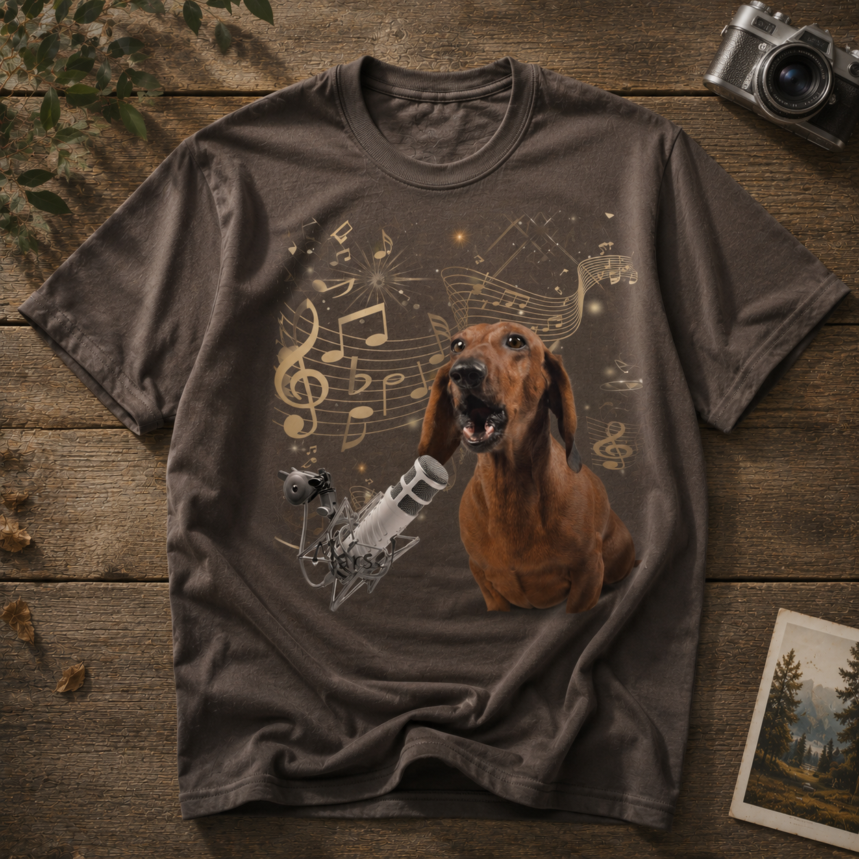 🎵 Singing Dachshund Vintage Graphic Tee