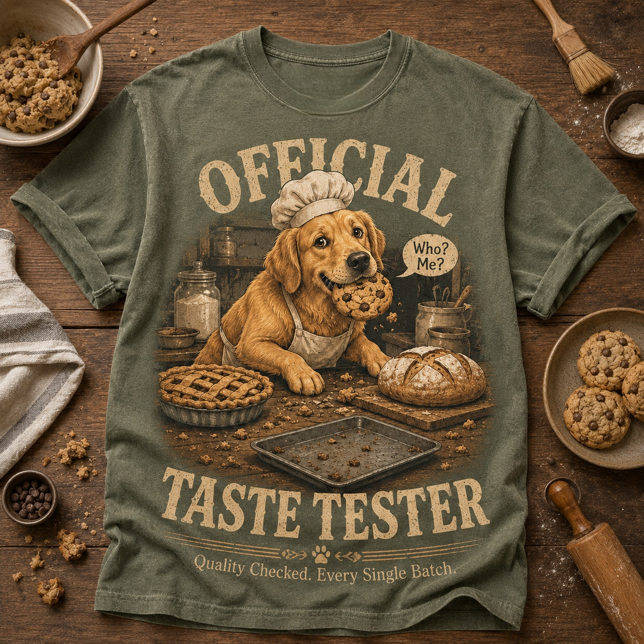 Every Batch Personally Tested Dog T-Shirt 👨‍🍳
